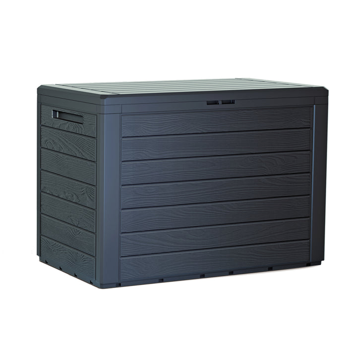 Boîte de jardin verrouillable anthracite 190L Woodebox