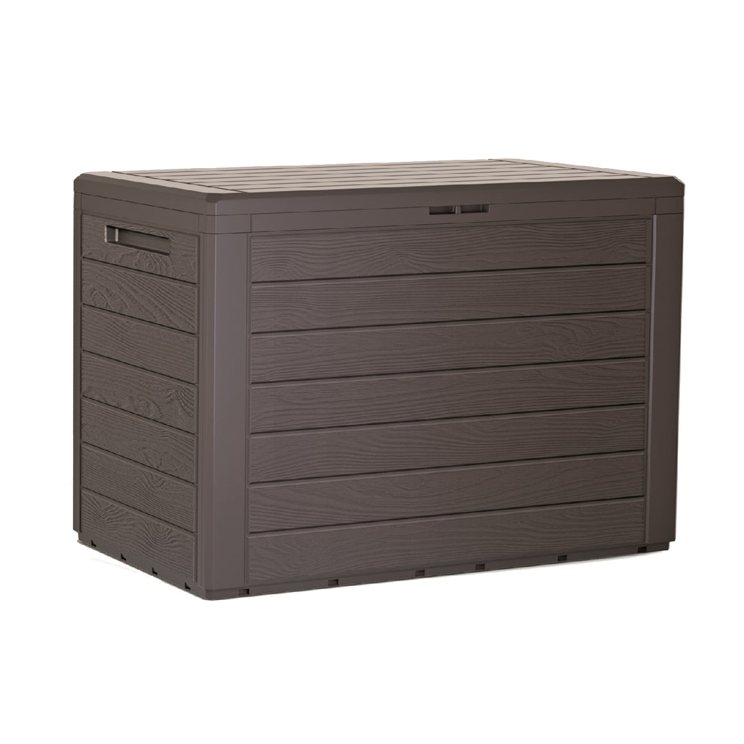 Prosperplast Woodebox 190L MBWL190-440U plantenbak - omberkleur (umbra) opbergboxenset