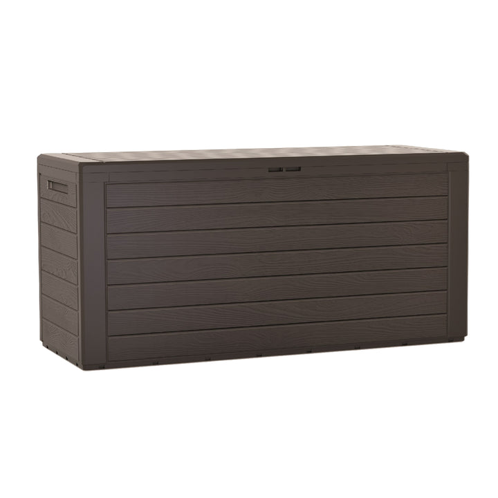 Boîte de jardin Prosperplast résistante aux intempéries Woodebox MBWL280 couleur umbra 280L