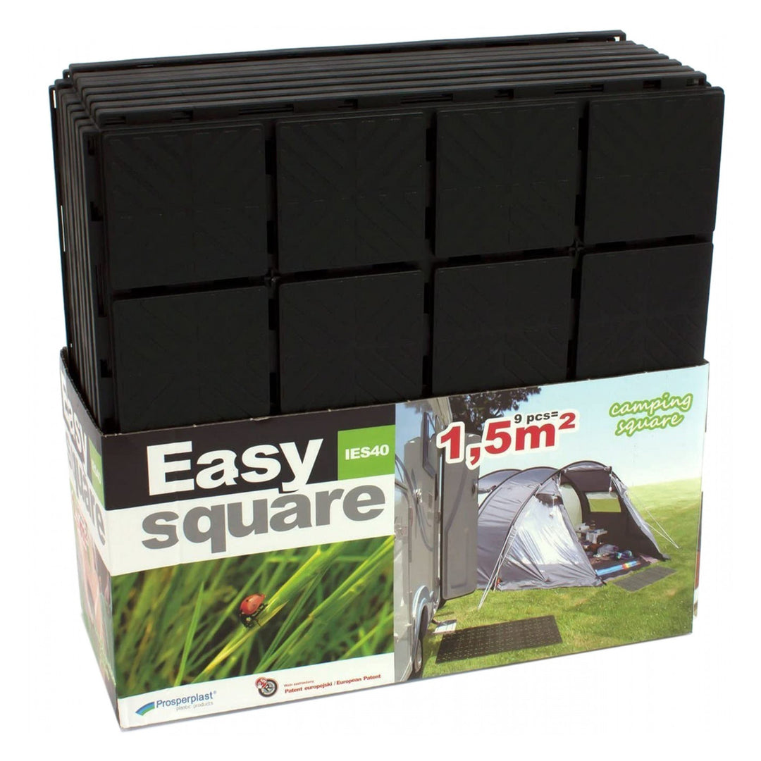 Tuinstoep Vloerplaat voor 1,5 m² Easy Square IES40 zwart