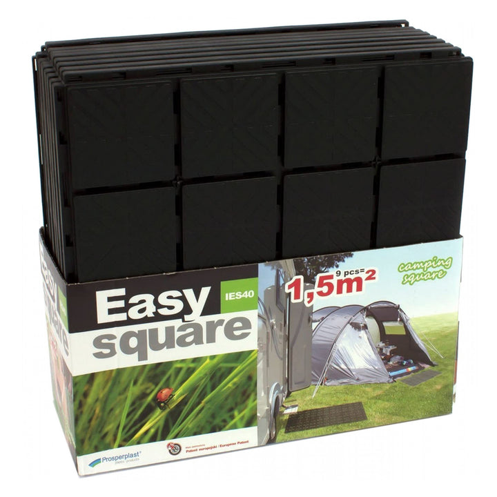 Tuinstoep Vloerplaat voor 1,5 m² Easy Square IES40 zwart
