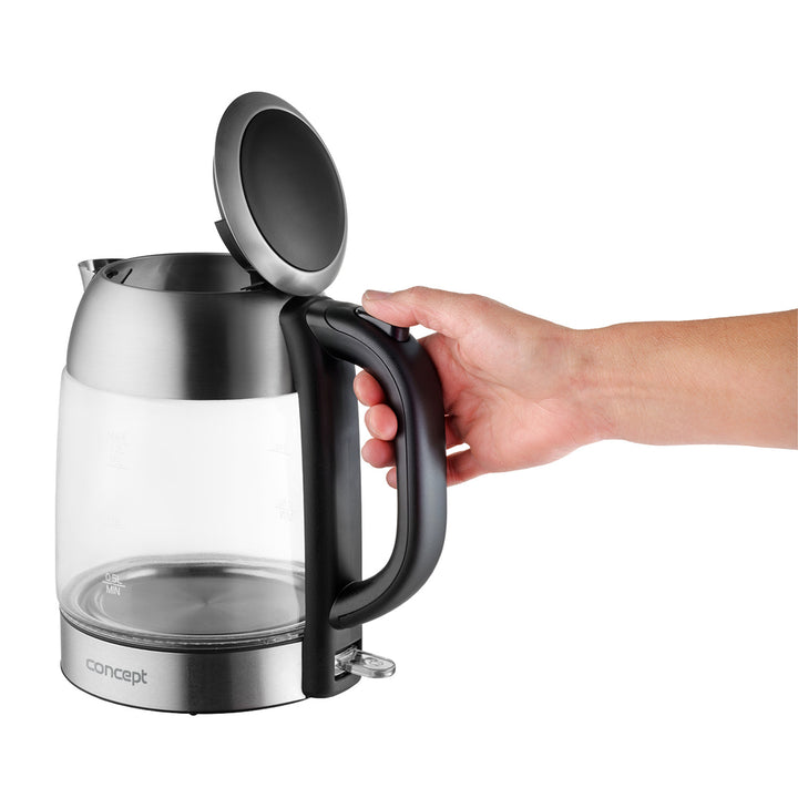 Bouilloire électrique en verre 1.7L Concept RK4080 acier inoxydable