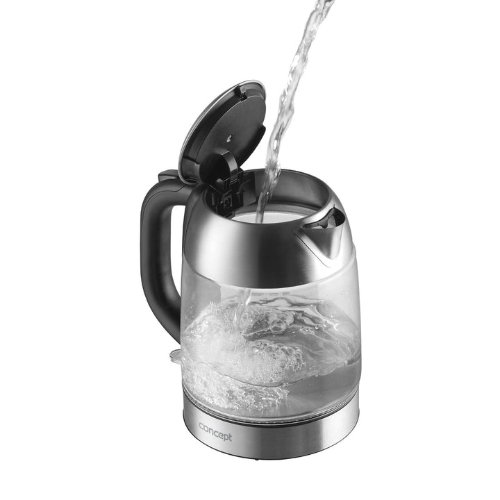 Bouilloire électrique en verre 1.7L Concept RK4080 acier inoxydable