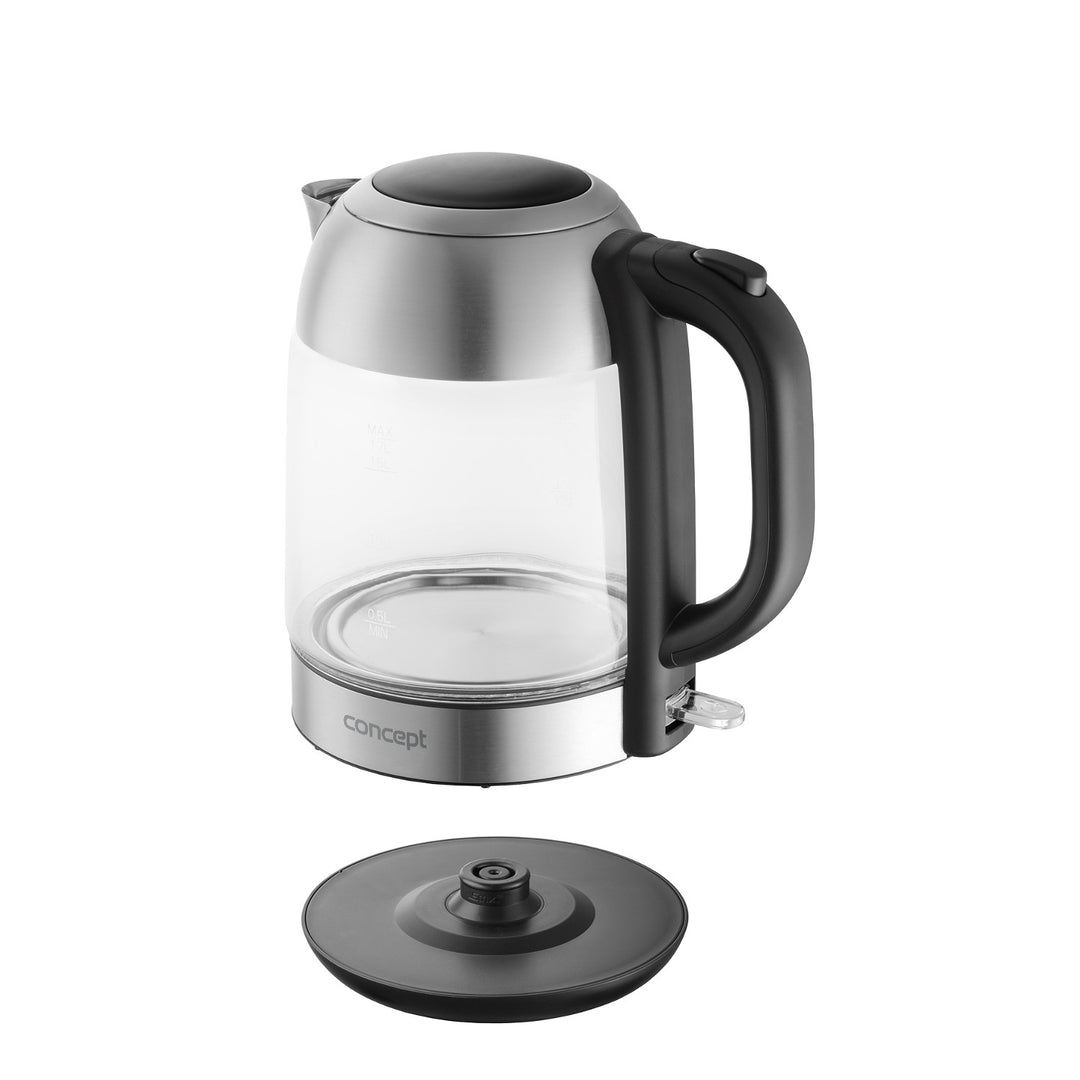 Bouilloire électrique en verre 1.7L Concept RK4080 acier inoxydable