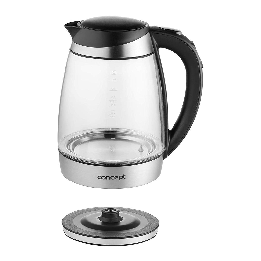 Bouilloire électrique en verre de 1,7 L avec contrôle de la température Concept RK4120