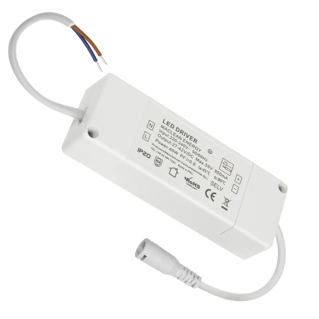 Maclean MCE540 WW LED plafondpaneel 40W 3200lm warm wit (3000K) 595x595x8mm niet-knipperend raster