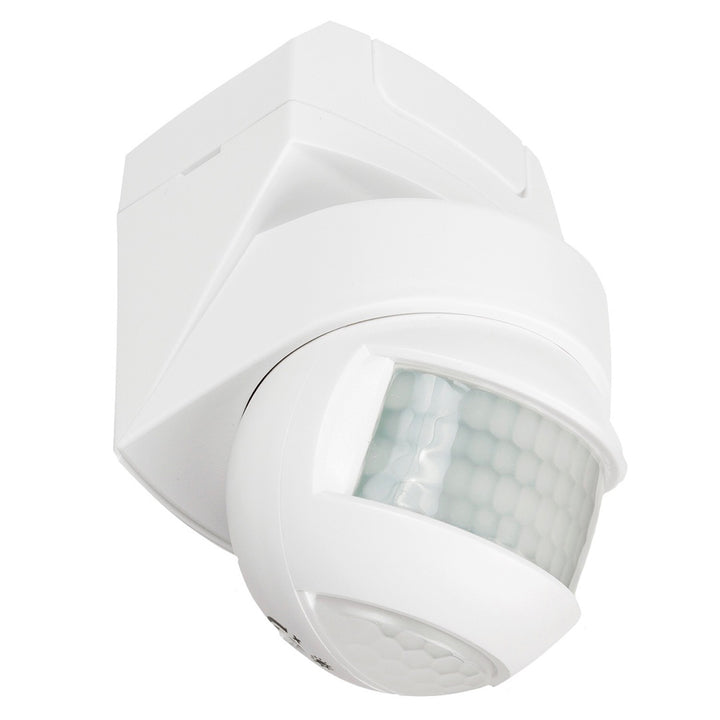 Maclean MC295W Infrarood bewegingsmelder 180° + 360° met schemersensor tot 12 m bereik IP54 (wit)