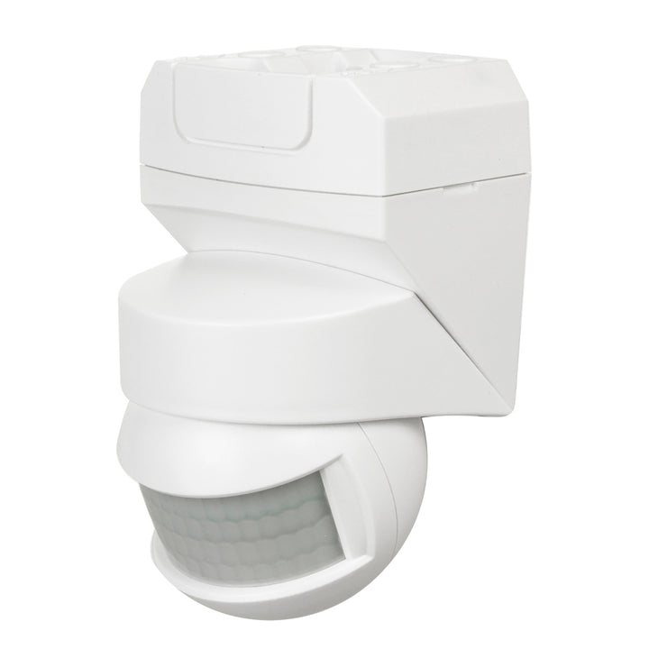 Maclean MC295W Infrarood bewegingsmelder 180° + 360° met schemersensor tot 12 m bereik IP54 (wit)