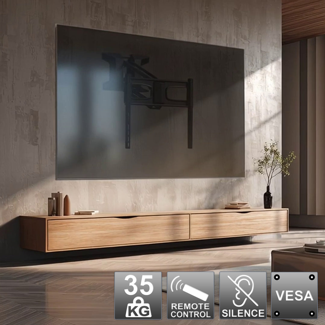 Maclean MC-891 TV Support TV électrique au-dessus de la cheminée Vesa max 600x400 télécommande pour TV 37"-70" 35kg