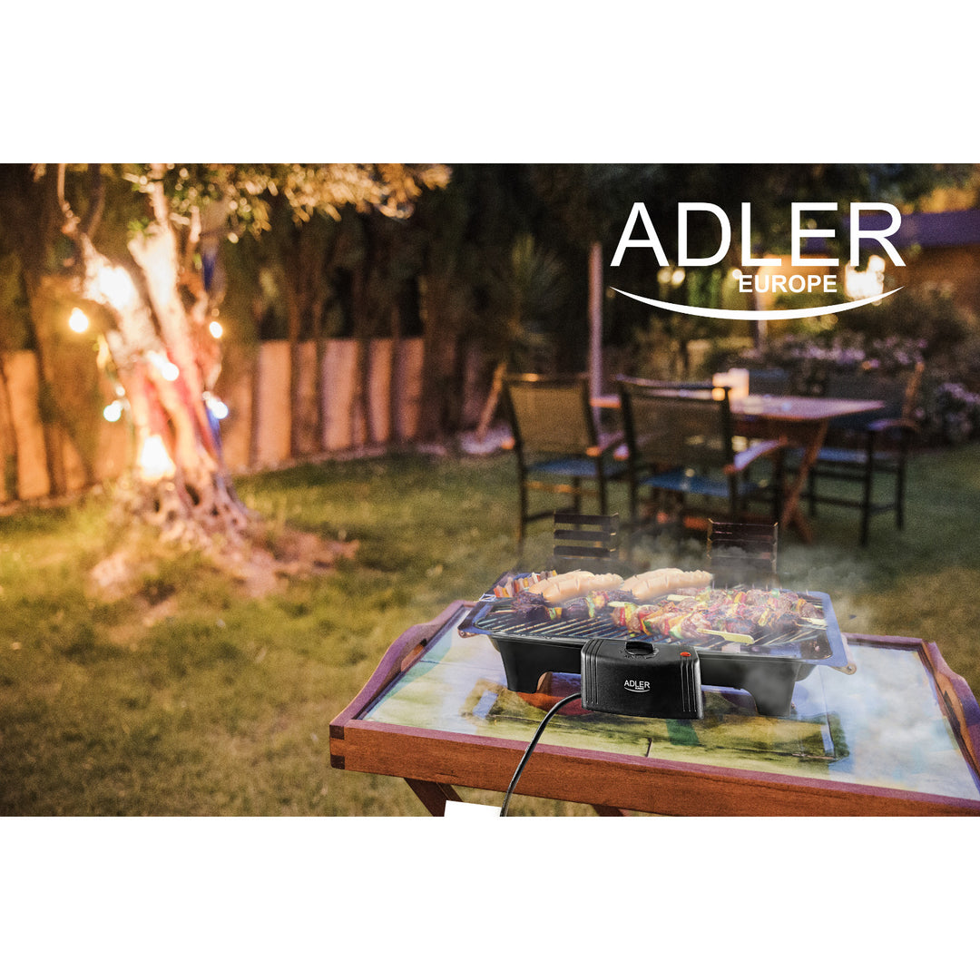 Elektrische barbecue Grill met steun Adler AD 6602