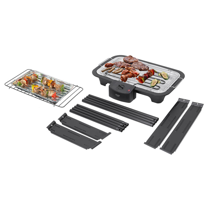 Elektrische barbecue Grill met steun Adler AD 6602