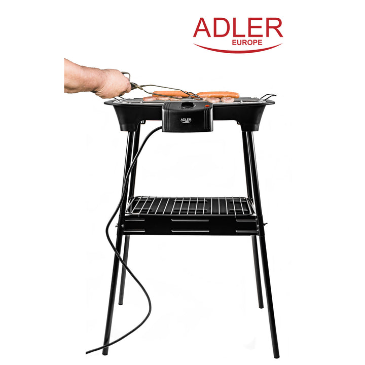 Elektrische barbecue Grill met steun Adler AD 6602