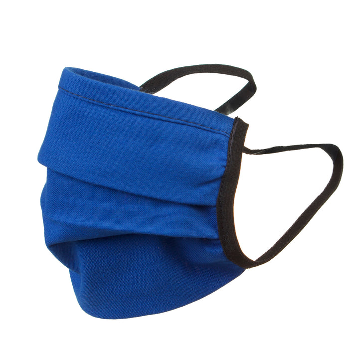Masque double face en coton bleu marine pour adulte