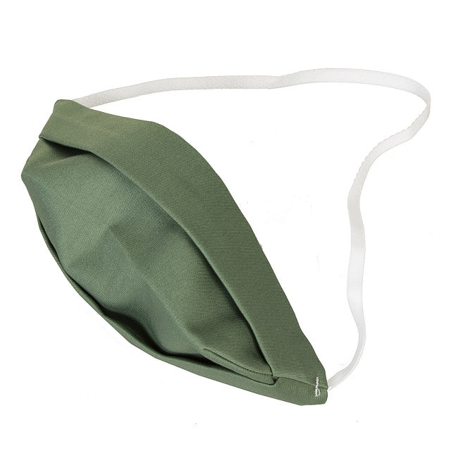 Masque adulte double face en coton vert
