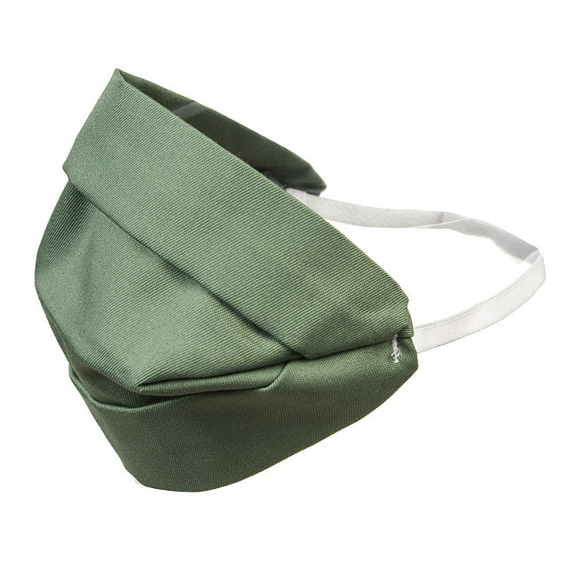 Masque adulte double face en coton vert