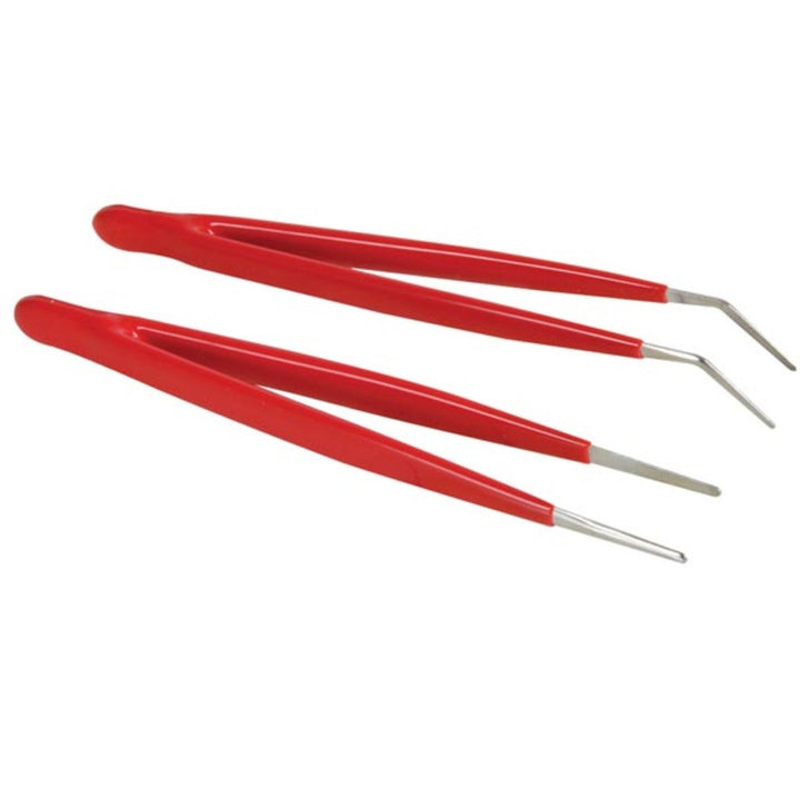 Jeu de pinces de précision pour l'électronique, rouge, Velleman VTTW5