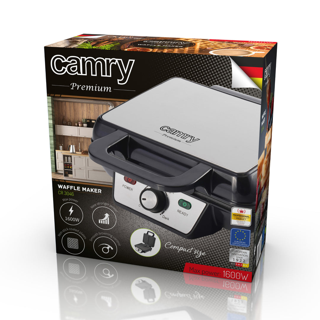 Gaufrier Camry CR 3046 1600W cuit 2 gaufres XXL en même temps