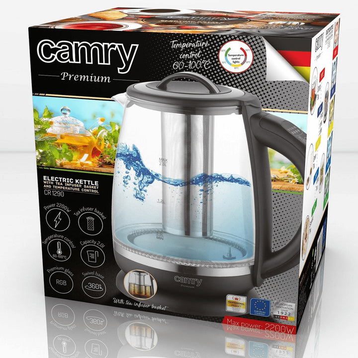 Théière avec contrôle de température infuseur 2L Camry CR 1290