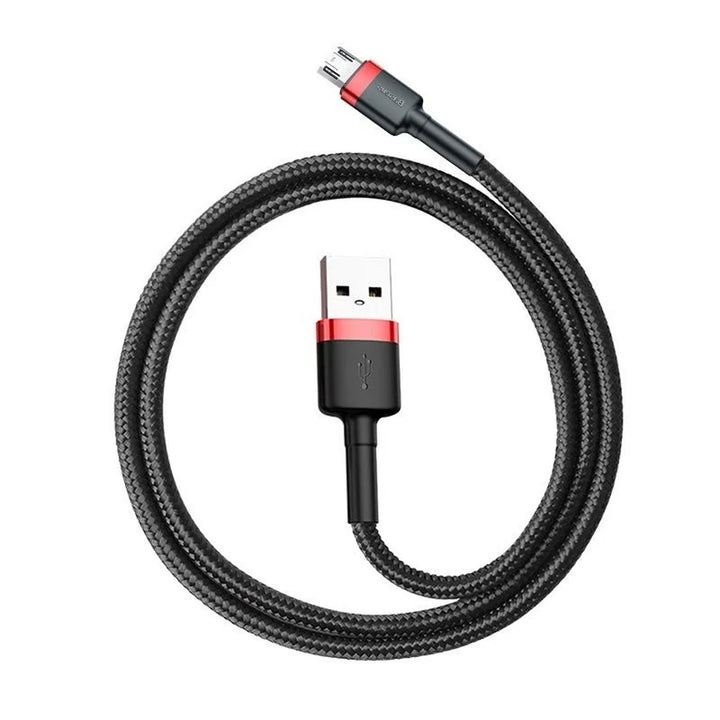 Câble USB/MicroUSB 2.0m QC3.0 2.4A (CAMKLF-C91) en tresse nylon