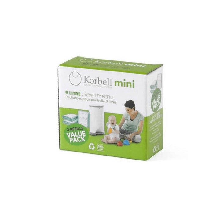Navulzak Korbell navulmand 9L 3st voor 450 luiers