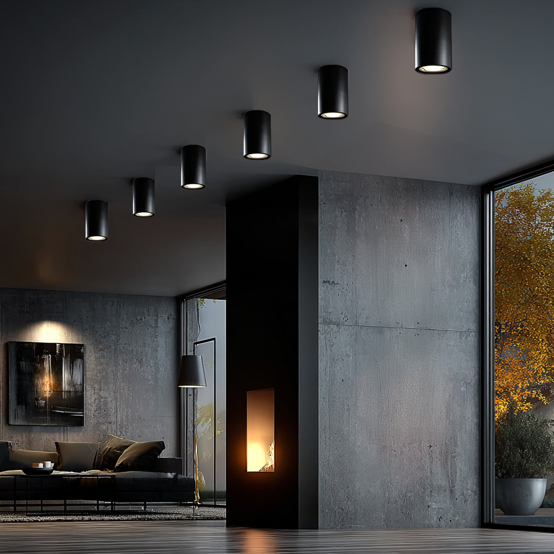 Spot LED en saillies Luminaire noir rond GU10 MCE422 B