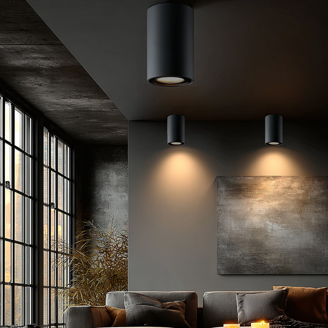 Spot LED en saillies Luminaire noir rond GU10 MCE422 B