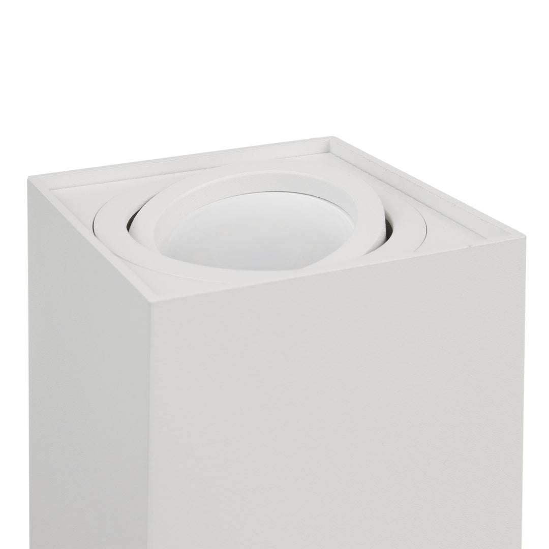 Plafonnier splot LED en saillie GU10 angulaire blanc MCE426