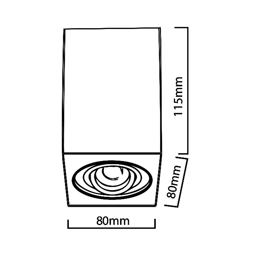 Plafonnier splot LED en saillie GU10 angulaire blanc MCE426