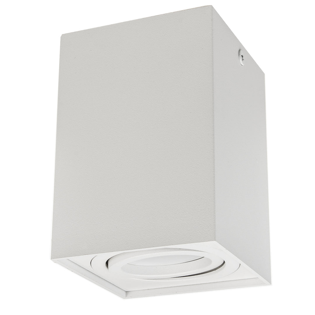 Plafonnier splot LED en saillie GU10 angulaire blanc MCE426