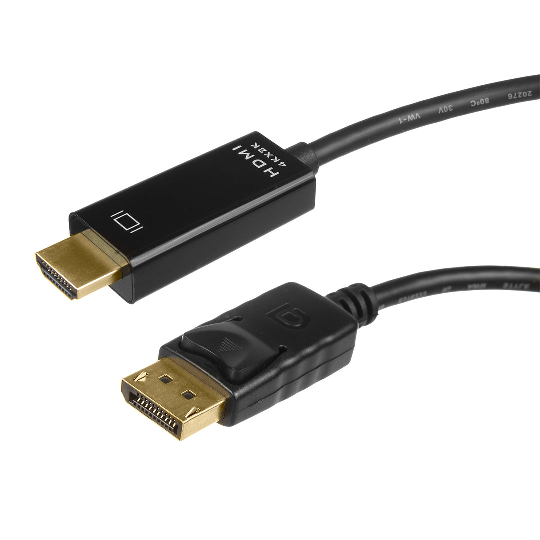 Câble DisplayPort (DP) vers HDMI 4K / 30Hz 1,8 m noir Maclean MCTV-714