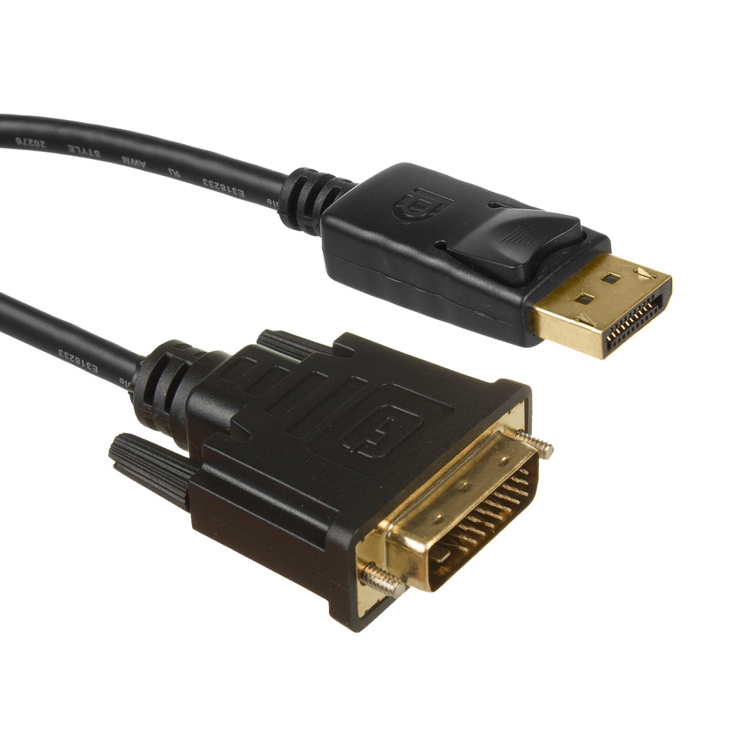 Câble de connexion DisplayPort vers DVI 4K / 30Hz 1,8 m noir Maclean MCTV-715