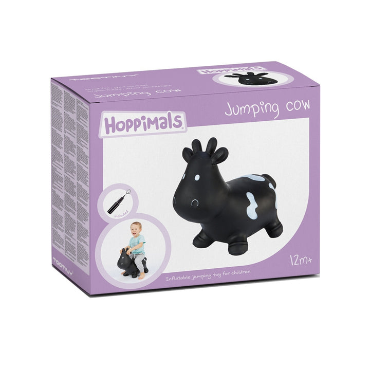 Pull en caoutchouc Hoppimals Black Cow - un plaisir énorme et unique de sauter