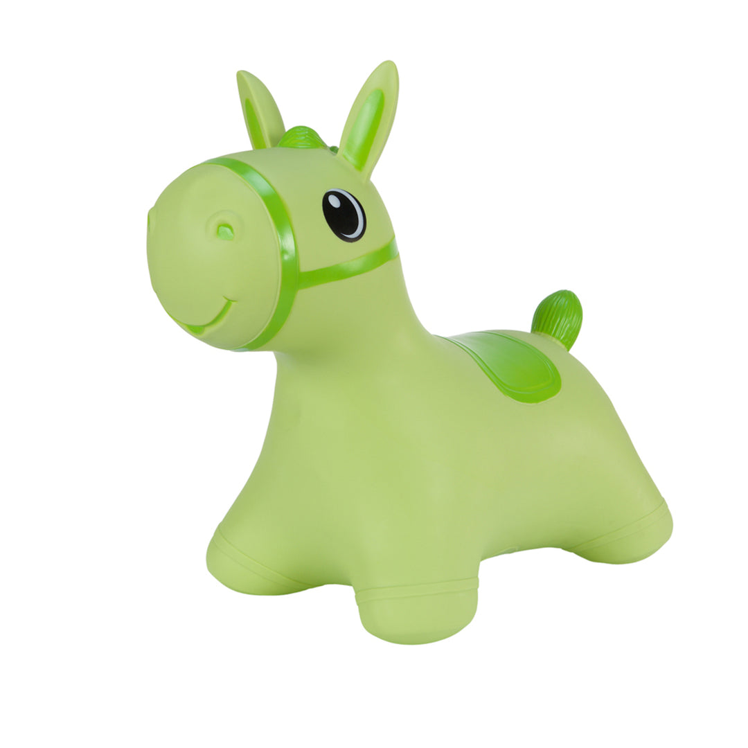 Hoppimals Tootiny Cheval Gonflable Jouet à sauter en caoutchouc de Haute qualité Pompe comprise Vert