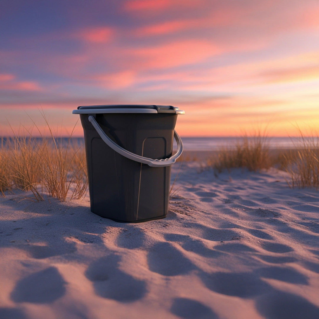 Antraciet draagbaar toeristentoilet 19L GroenBlauw