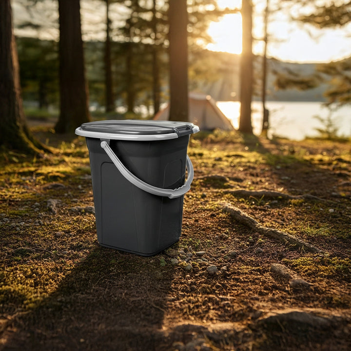 Antraciet draagbaar toeristentoilet 19L GroenBlauw