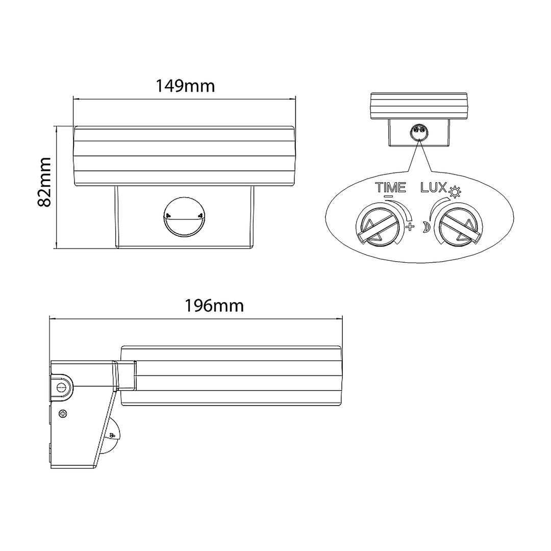 Maclean MCE365 LED wandlamp buiten PIR bewegingsmelder IP65 4000K neutraal wit 20W 1700lm