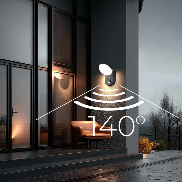 Applique LED détecteur de mouvement PIR 15W crépusculaire extérieure