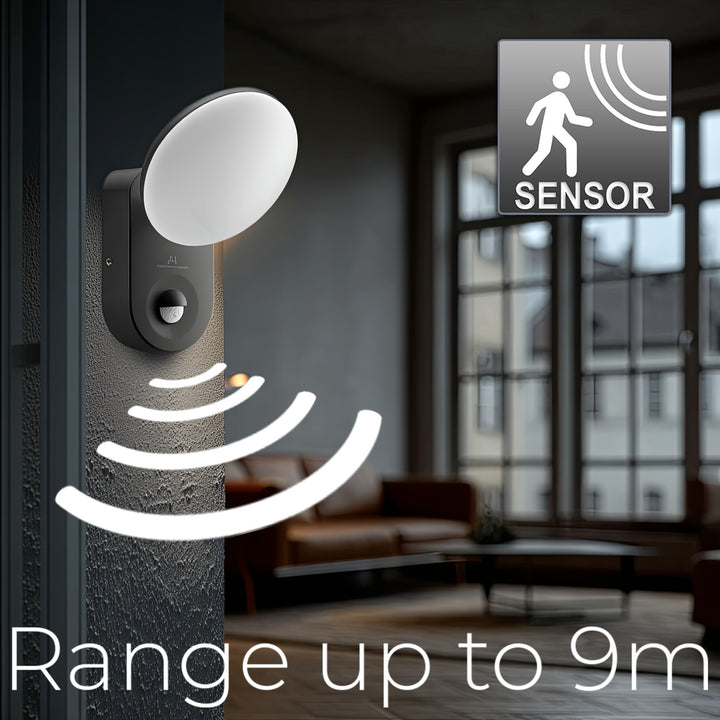 Applique LED détecteur de mouvement PIR 15W crépusculaire extérieure
