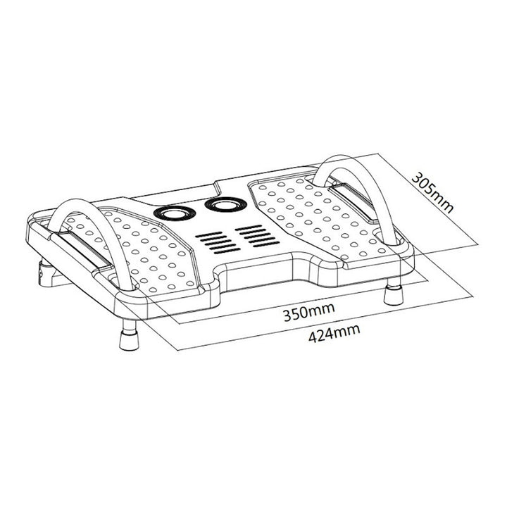 ERGOOFFICE ER-412 Ergonomisch verstelbare en kantelbare voetsteun Massage op gestructureerd oppervlak Thuiskantoor