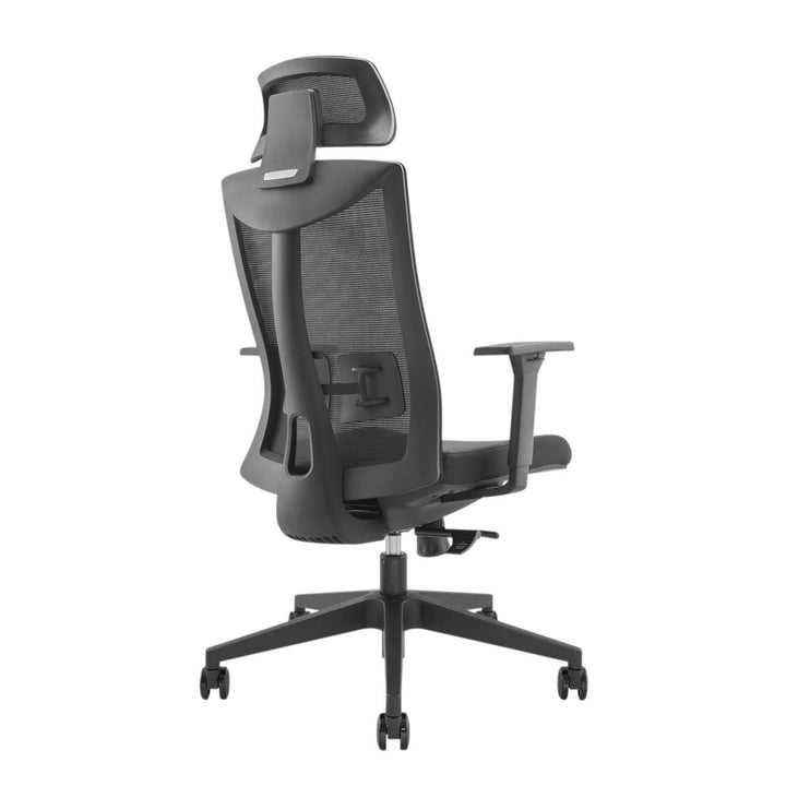Ergonomische bureaustoel met wielen en lendensteun, draaibare zitting, in hoogte verstelbaar, kantelfunctie rugleuning Bureaustoel, maximale belasting 150 kg