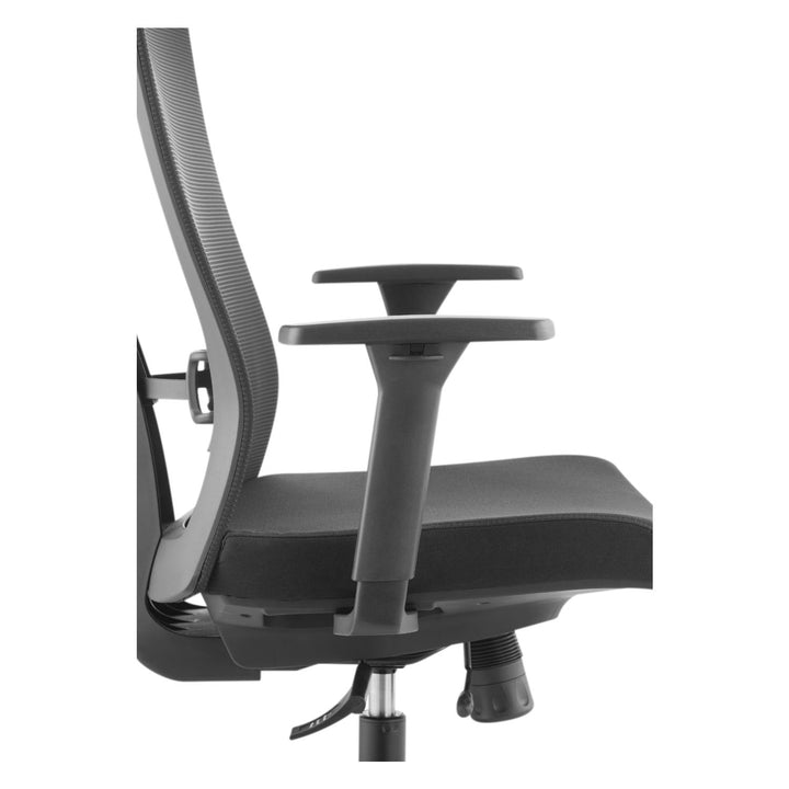 Ergonomische bureaustoel met wielen en lendensteun, draaibare zitting, in hoogte verstelbaar, kantelfunctie rugleuning Bureaustoel, maximale belasting 150 kg