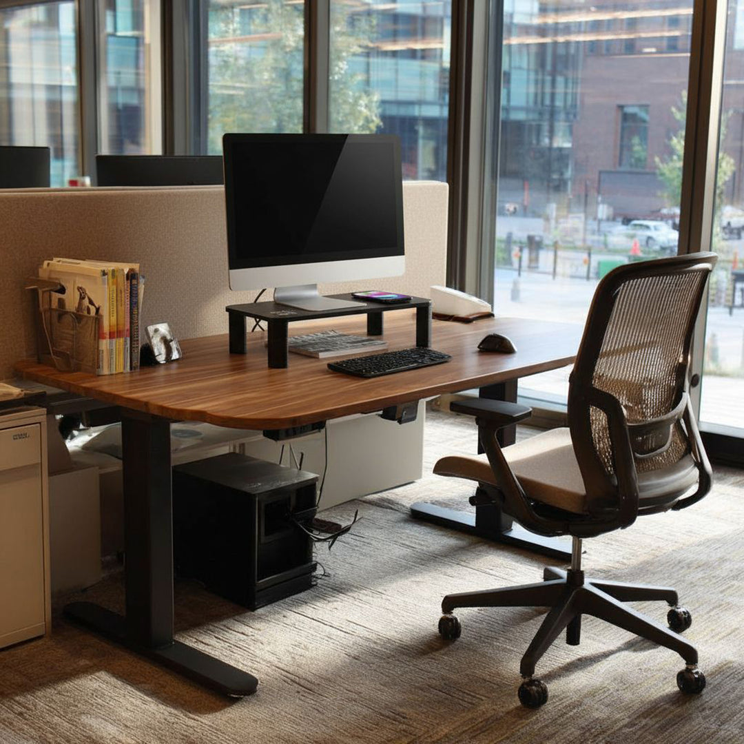 Support d'écran réglable en hauteur avec recharge sans fil Qi Monitor Stand 17"~32" jusqu'à max. 20kg Chargeur à induction