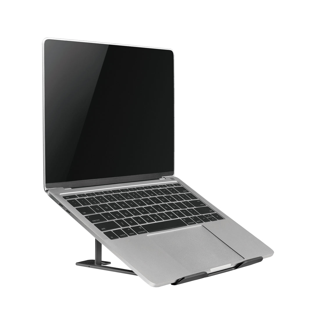 Support pour ordinateur portable pliable ultra-mince en aluminium ERGOOFFICE.EU, noir, adapté aux ordinateurs portables de 11-15'', ER-416 B