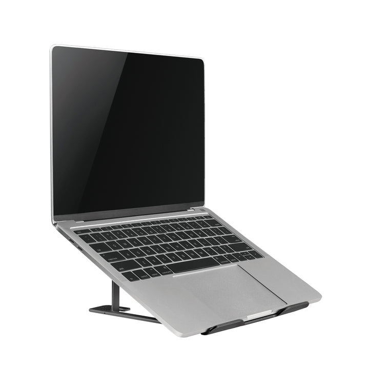 Support pour ordinateur portable pliable ultra-mince en aluminium ERGOOFFICE.EU, noir, adapté aux ordinateurs portables de 11-15'', ER-416 B