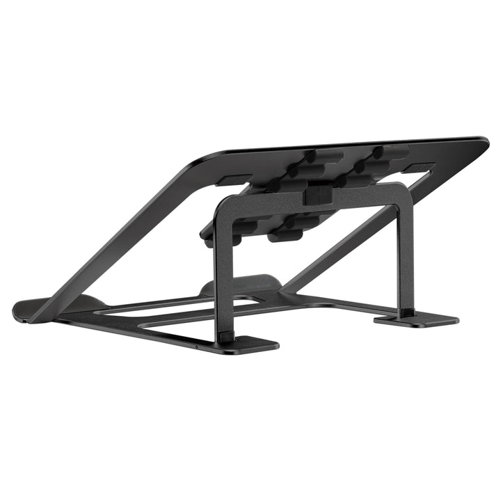 Support pour ordinateur portable pliable ultra-mince en aluminium ERGOOFFICE.EU, noir, adapté aux ordinateurs portables de 11-15'', ER-416 B