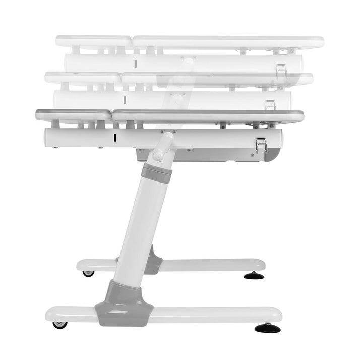 Bureau ergonomique pour enfants avec réglage de la hauteur et de l'inclinaison Table d'école pour enfants jusqu'à 100kg Tiroir Crochets pour sacs