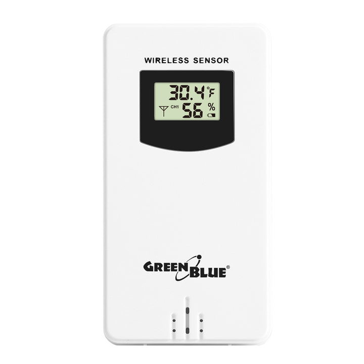 GreenBlue GB213 Draadloos weerstation met Qi-oplader Sfeerlichtbasis Weersverwachting Kalender Wekker Snooze-functie Externe sensor Binnen- en buitenthermometer Kleurendisplay