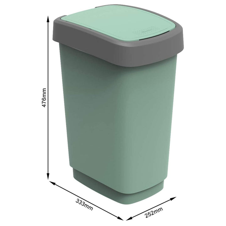 Poubelle basculante Rotho Twist ECO 25L vert