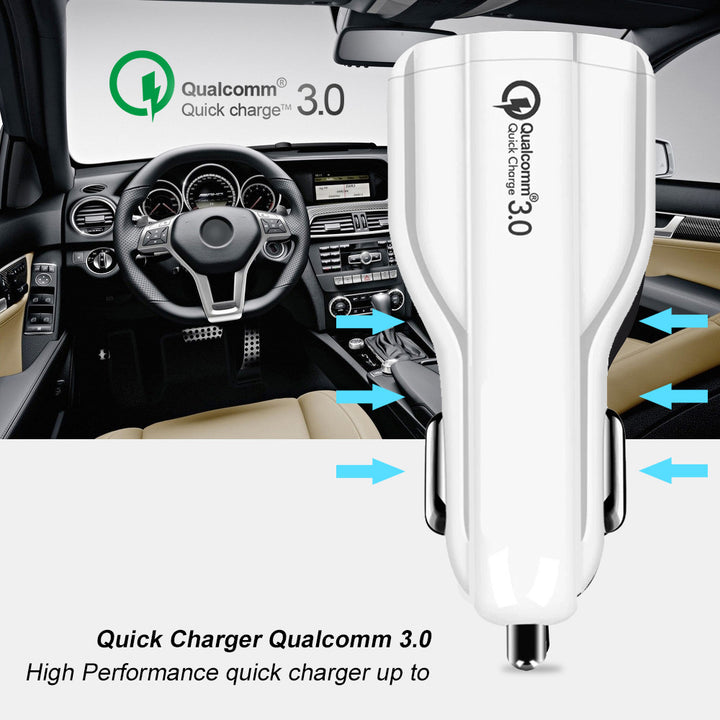 Chargeur Allume-cigare Voiture USB 12-24V Maclean MCE478  blanc