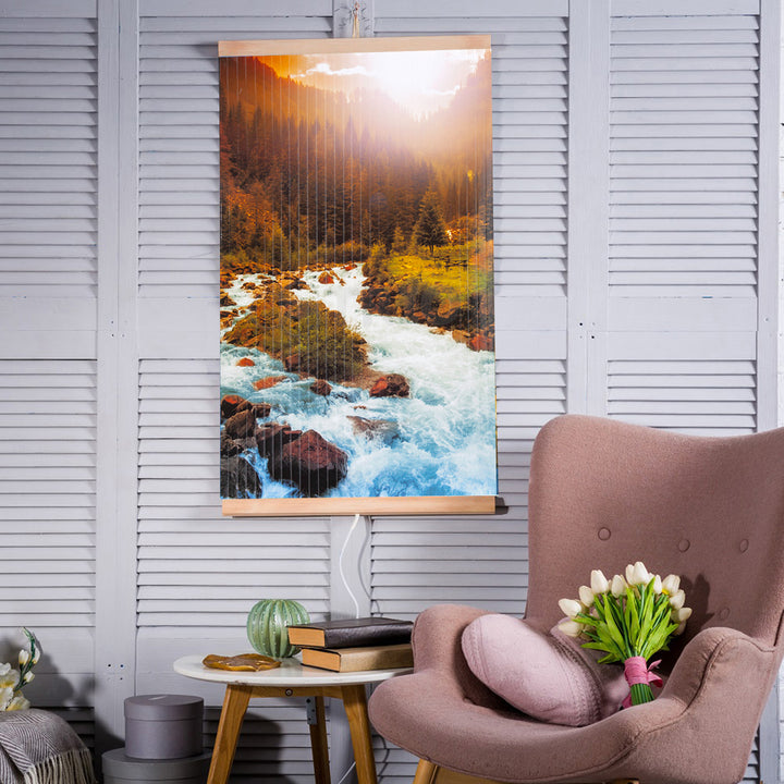Chauffage infrarouge - panneau chauffant flexible 430W TRIO pattern 10 river, dimensions 100x57cm avec régulateur